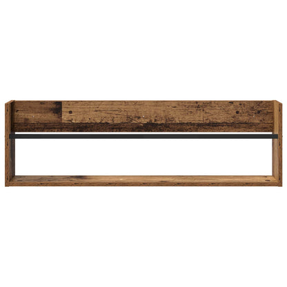 Regál Na Časopisy S Policí 2 Ks Staré Dřevo 100 X 12 X 30 Cm
