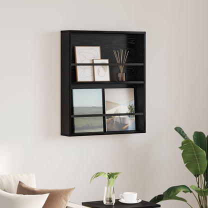 Regál Na Časopisy Černý Dub 60 X 12 X 70 Cm Kompozitní Dřevo