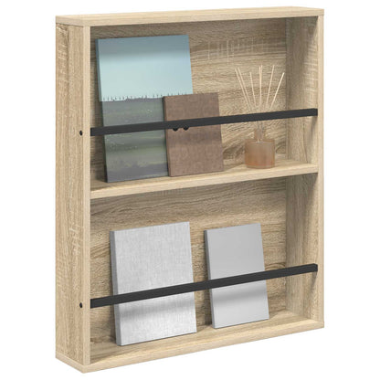 Regál Na Časopisy Sonoma Dub 60 X 12 X 70 Cm Kompozitní Dřevo