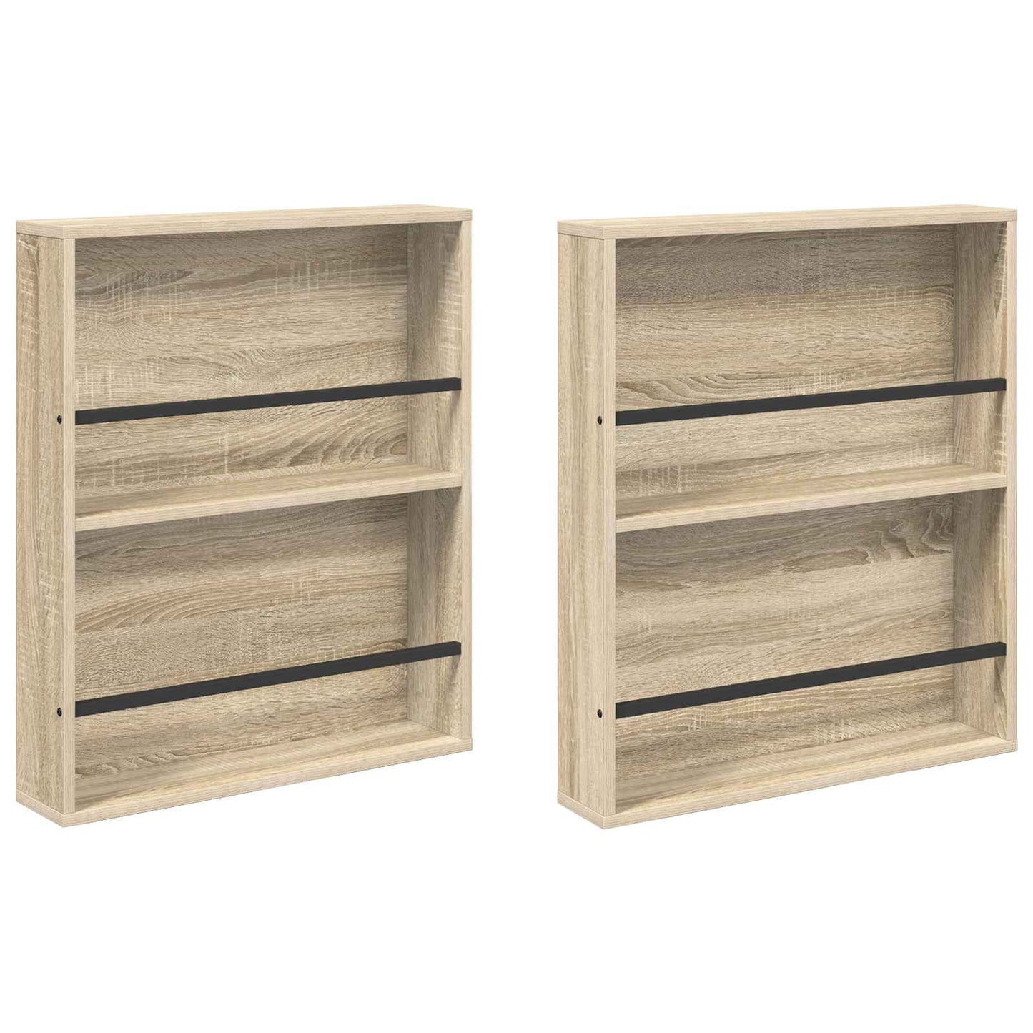 Regál Na Časopisy S Policí 2 Ks Sonoma Dub 60 X 12 X 70 Cm
