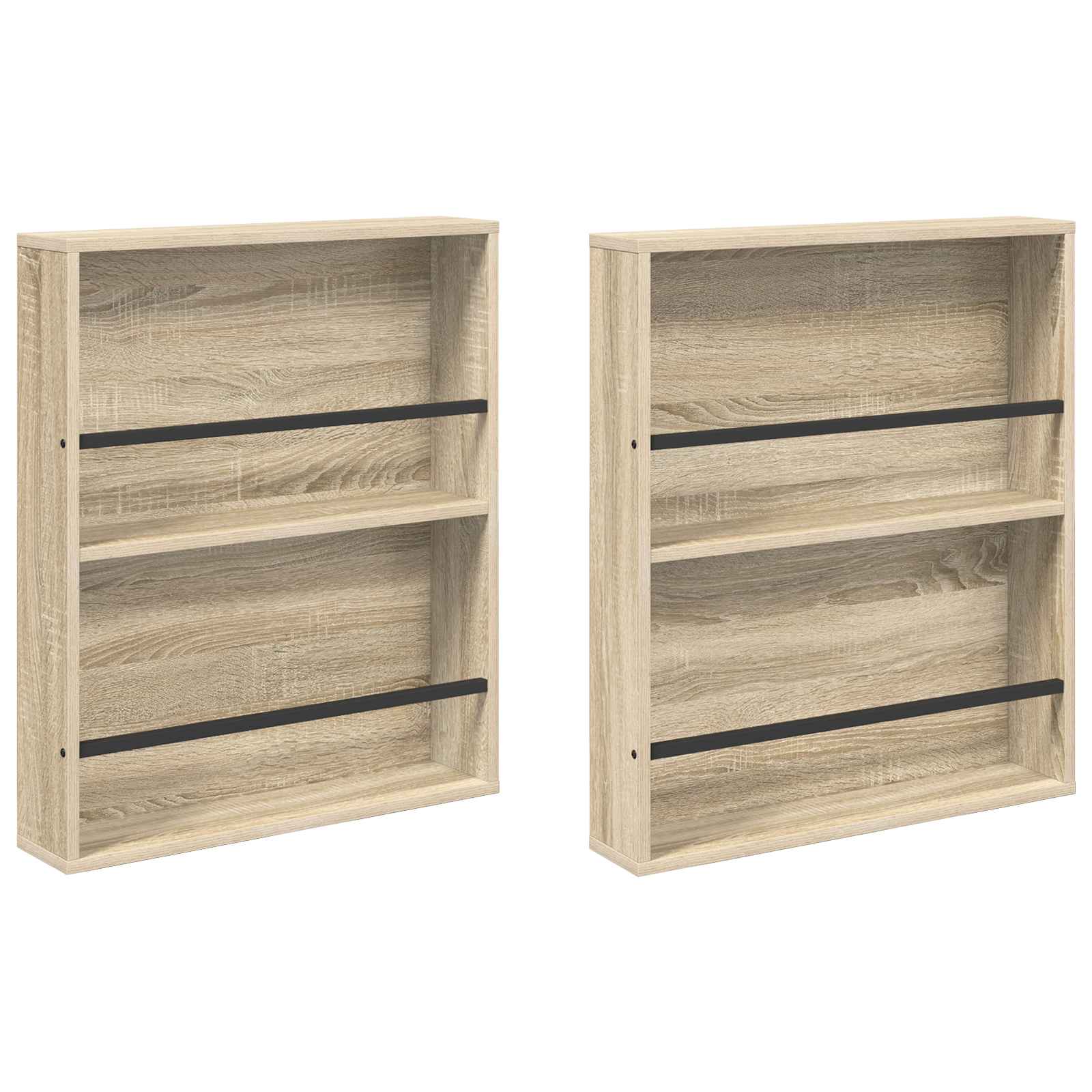 Regál Na Časopisy S Policí 2 Ks Sonoma Dub 60 X 12 X 70 Cm