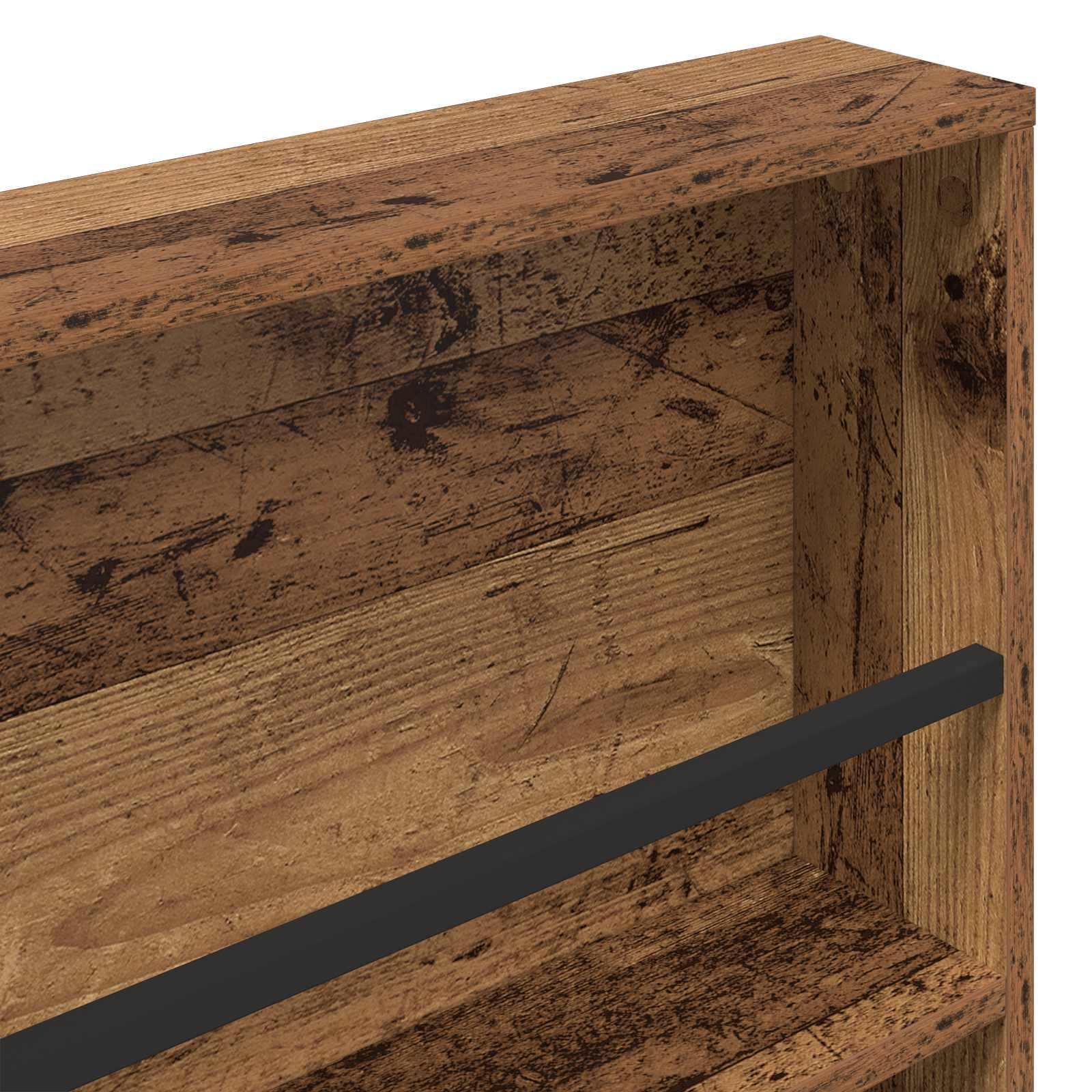 Regál Na Časopisy Staré Dřevo 60 X 12 X 70 Cm Kompozitní Dřevo