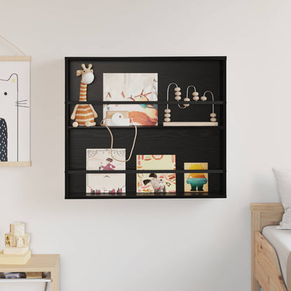 Regál Na Časopisy Černý Dub 80 X 12 X 70 Cm Kompozitní Dřevo