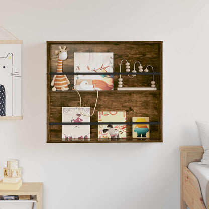 Regál Na Časopisy Kouřový Dub 80 X 12 X 70 Cm Kompozitní Dřevo