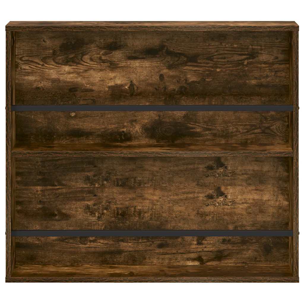 Regál Na Časopisy S Policí 2 Ks Kouřový Dub 80 X 12 X 70 Cm