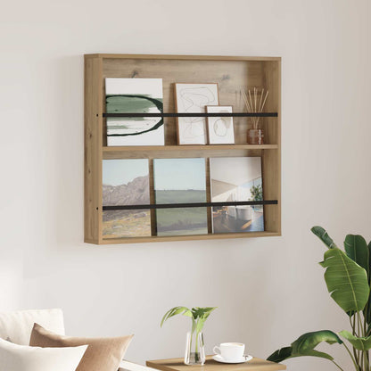 Regál Na Časopisy S Policí Artisanový Dub 80 X 12 X 70 Cm