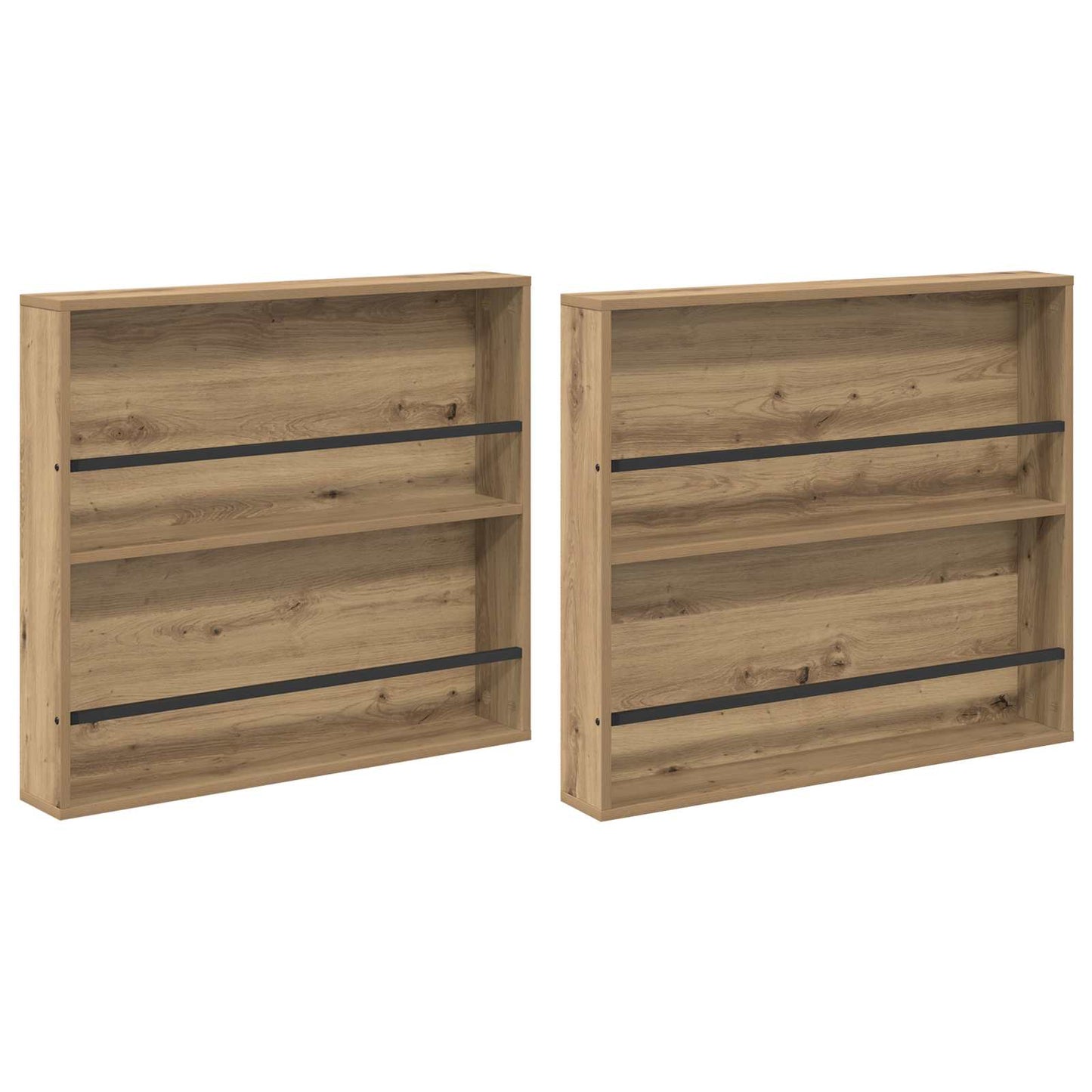Regál Na Časopisy S Policí 2 Ks Artisanový Dub 80 X 12 X 70 Cm