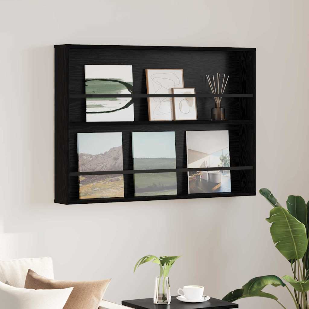Regál Na Časopisy Černý Dub 100 X 12 X 70 Cm Kompozitní Dřevo
