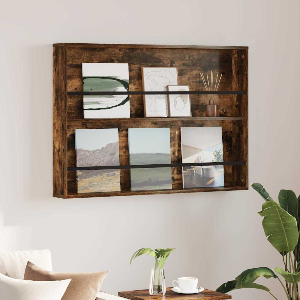 Regál Na Časopisy Kouřový Dub 100 X 12 X 70 Cm Kompozitní Dřevo