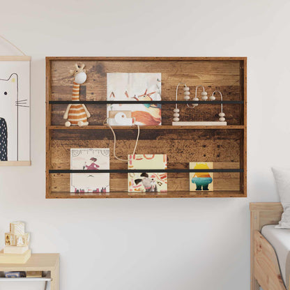 Regál Na Časopisy Staré Dřevo 100 X 12 X 70 Cm Kompozitní Dřevo