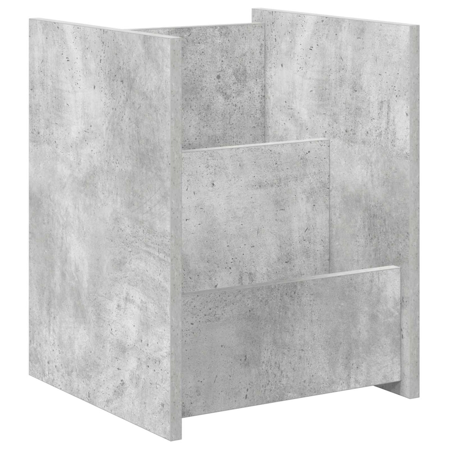 Regál Na Časopisy S Policí Betonově Šedá 35 X 35 X 45 Cm