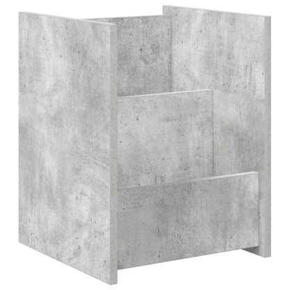 Regál Na Časopisy S Policí Betonově Šedá 35 X 35 X 45 Cm