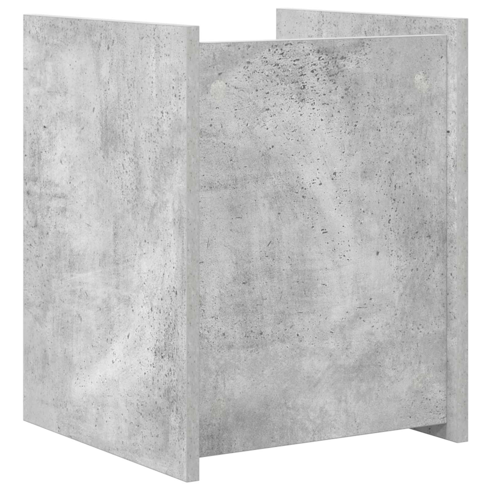 Regál Na Časopisy S Policí Betonově Šedá 35 X 35 X 45 Cm