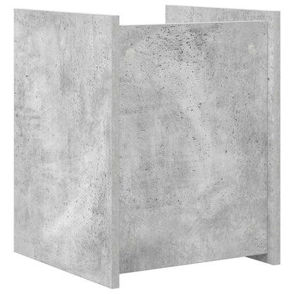 Regál Na Časopisy S Policí Betonově Šedá 35 X 35 X 45 Cm