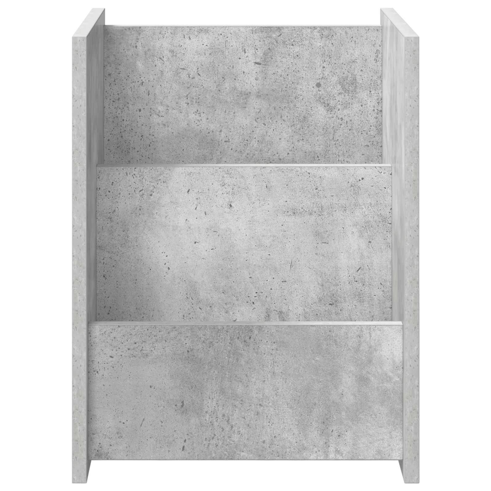 Regál Na Časopisy S Policí Betonově Šedá 35 X 35 X 45 Cm