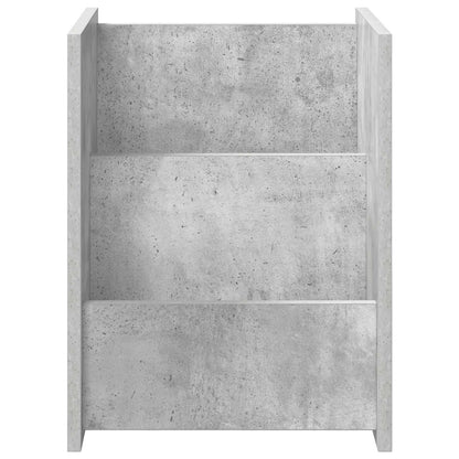 Regál Na Časopisy S Policí Betonově Šedá 35 X 35 X 45 Cm