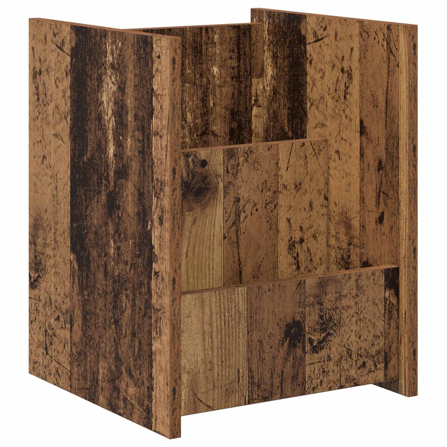 Regál Na Časopisy Staré Dřevo 35 X 35 X 45 Cm Kompozitní Dřevo