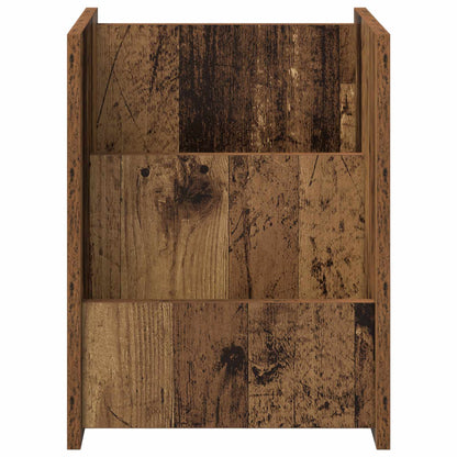 Regál Na Časopisy Staré Dřevo 35 X 35 X 45 Cm Kompozitní Dřevo