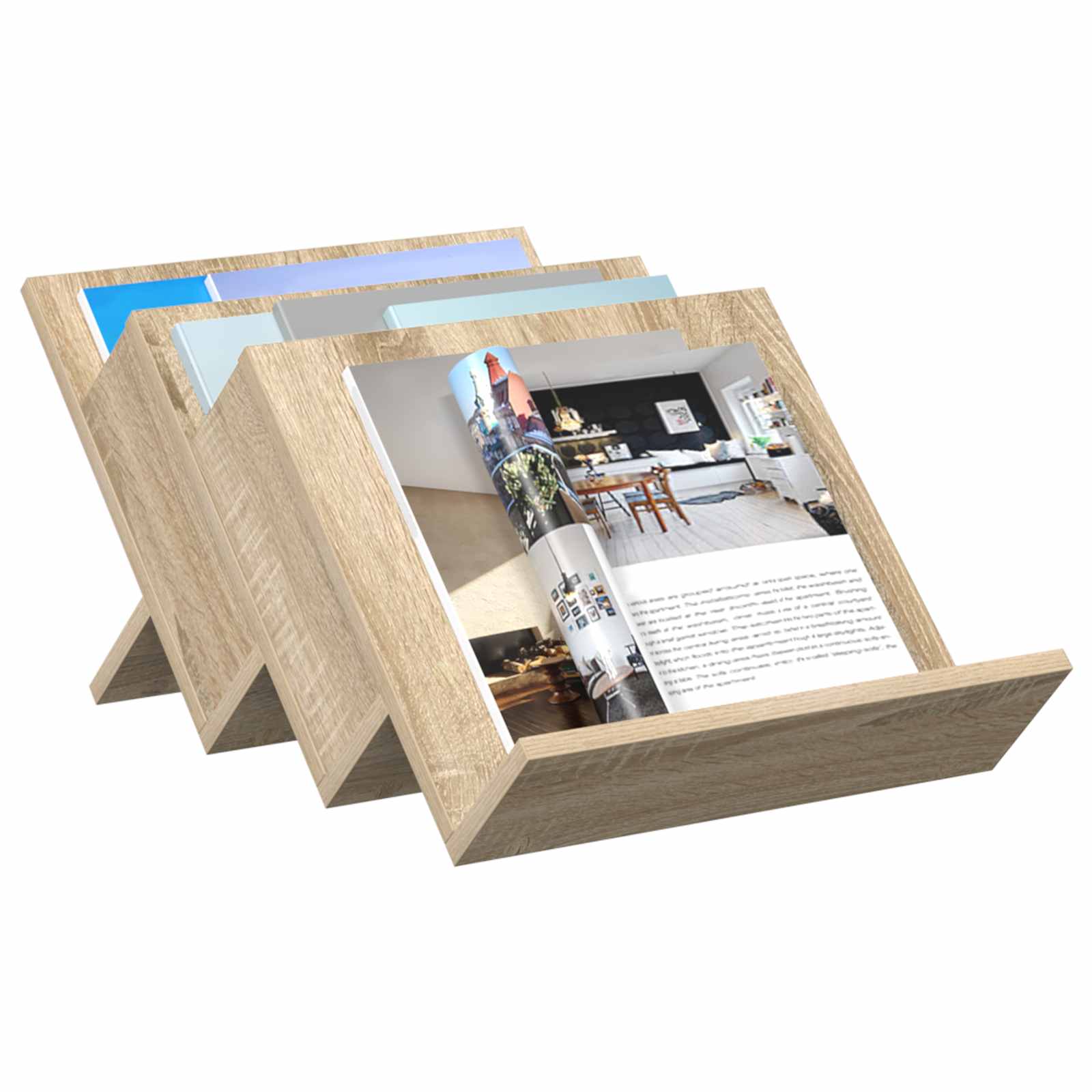 Regál Na Časopisy Sonoma Dub 53 X 40 X 28,5 Cm Kompozitní Dřevo