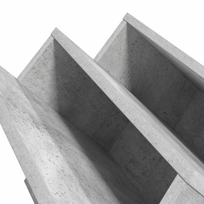 Regál Na Časopisy S Policí Betonově Šedá 53 X 40 X 28,5 Cm