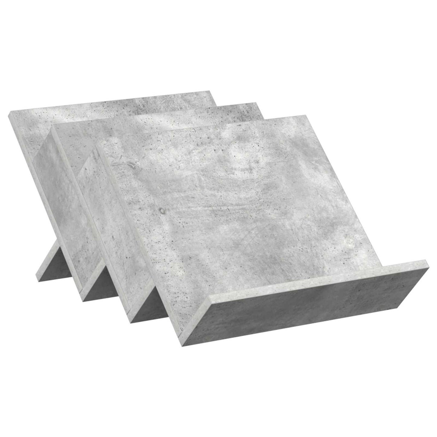 Regál Na Časopisy S Policí Betonově Šedá 53 X 40 X 28,5 Cm