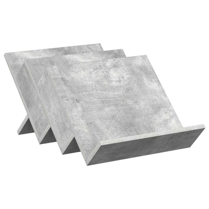 Regál Na Časopisy S Policí Betonově Šedá 53 X 40 X 28,5 Cm