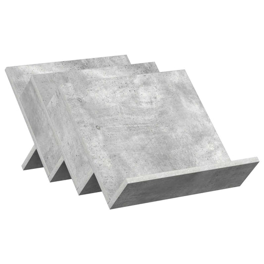 Regál Na Časopisy S Policí Betonově Šedá 53 X 40 X 28,5 Cm