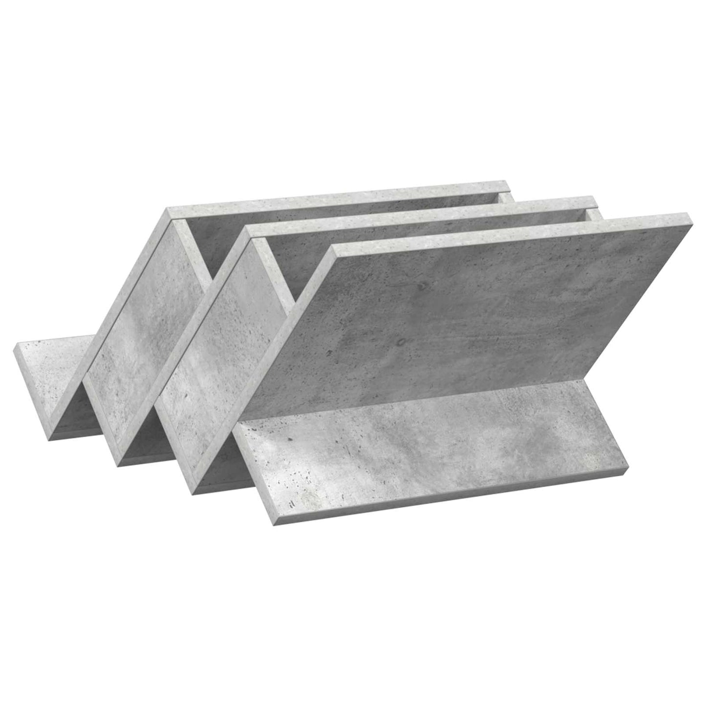 Regál Na Časopisy S Policí Betonově Šedá 53 X 40 X 28,5 Cm