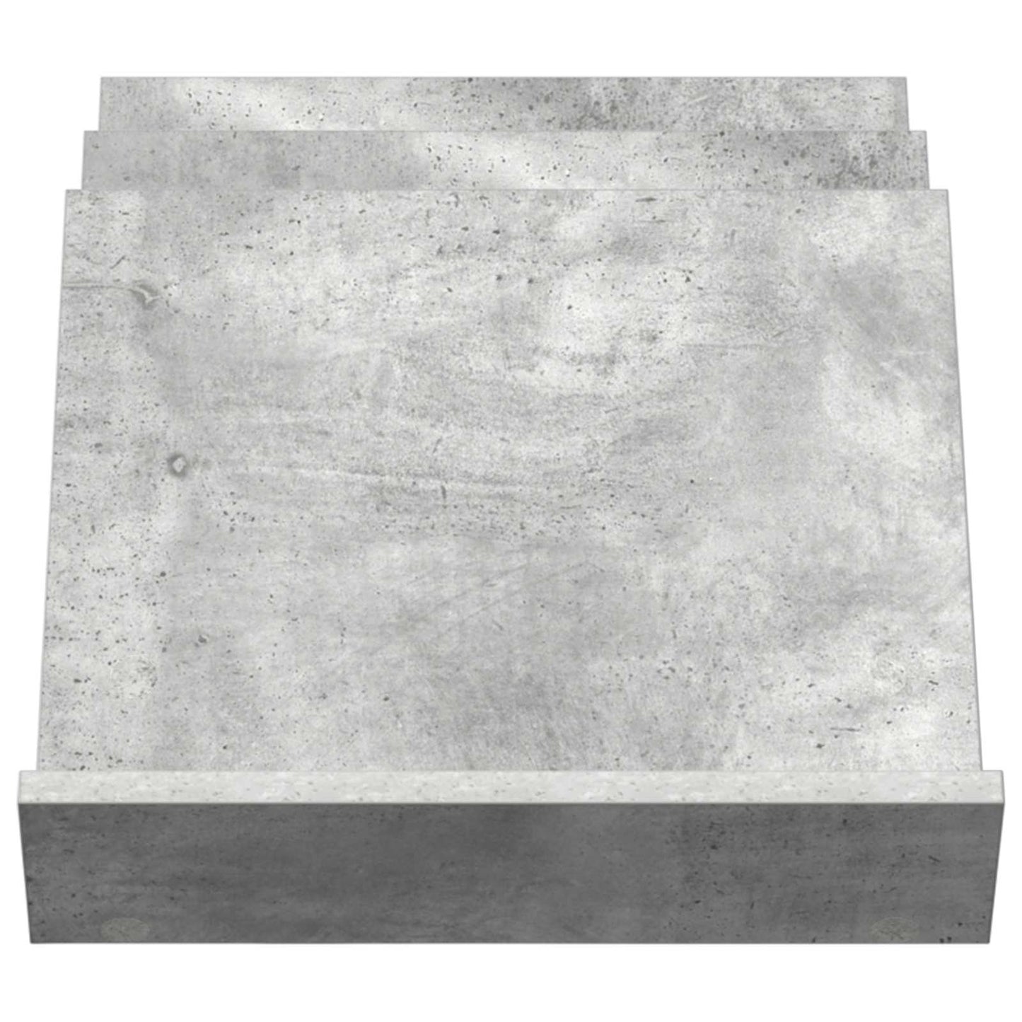 Regál Na Časopisy S Policí Betonově Šedá 53 X 40 X 28,5 Cm
