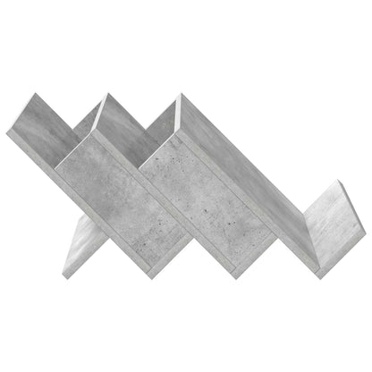 Regál Na Časopisy S Policí Betonově Šedá 53 X 40 X 28,5 Cm