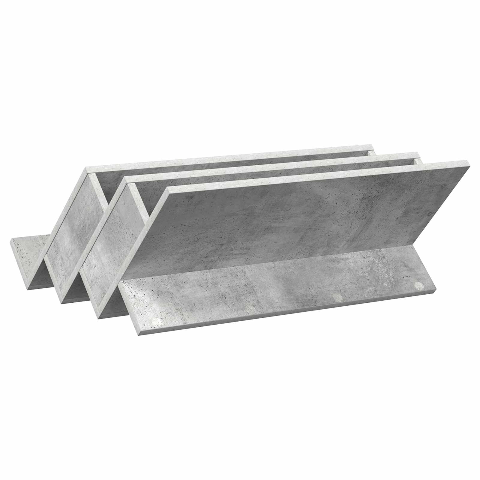 Regál Na Časopisy S Policí Betonově Šedá 65 X 53 X 28,5 Cm