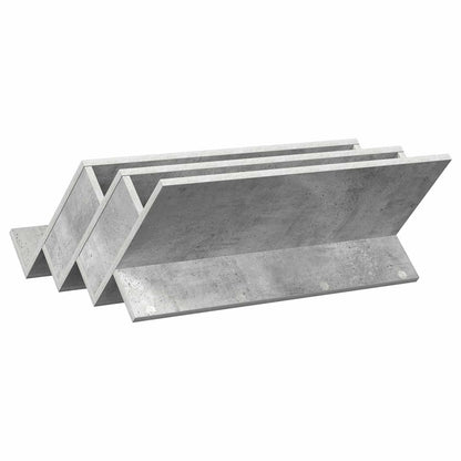 Regál Na Časopisy S Policí Betonově Šedá 65 X 53 X 28,5 Cm