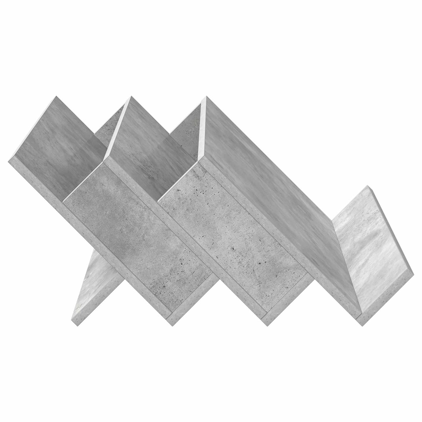 Regál Na Časopisy S Policí Betonově Šedá 65 X 53 X 28,5 Cm