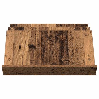 Regál Na Časopisy S Policí Staré Dřevo 65 X 53 X 28,5 Cm
