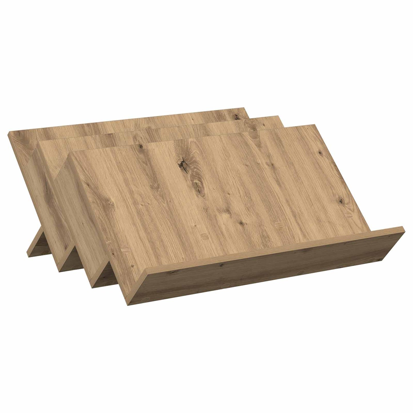 Regál Na Časopisy S Policí Artisanový Dub 65 X 53 X 28,5 Cm