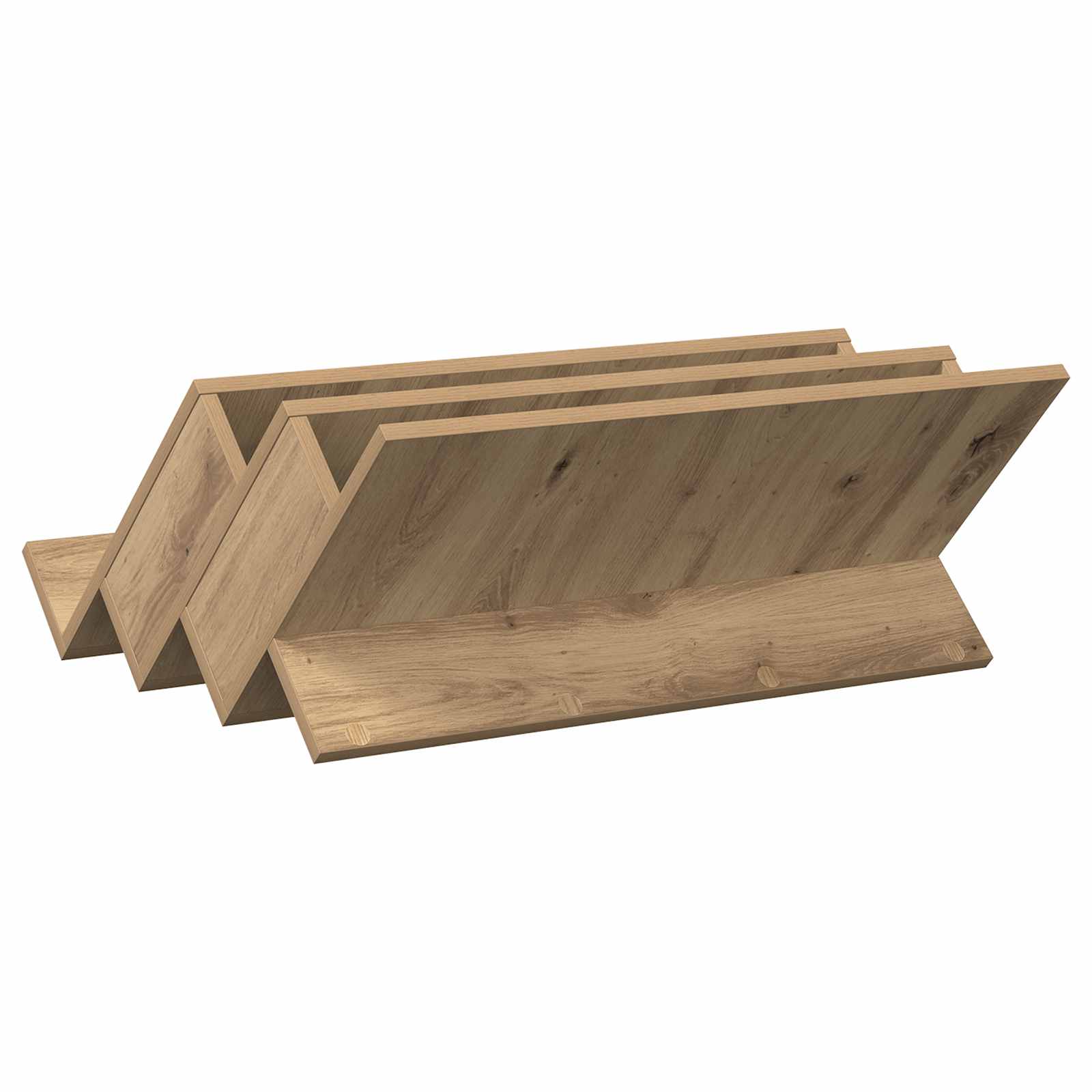 Regál Na Časopisy S Policí Artisanový Dub 65 X 53 X 28,5 Cm