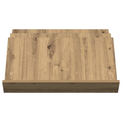 Regál Na Časopisy S Policí Artisanový Dub 65 X 53 X 28,5 Cm