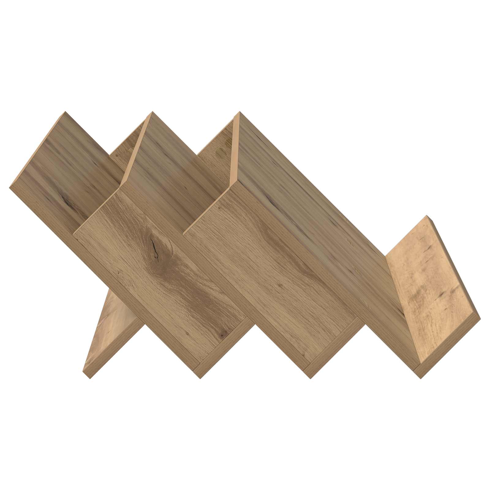 Regál Na Časopisy S Policí Artisanový Dub 65 X 53 X 28,5 Cm