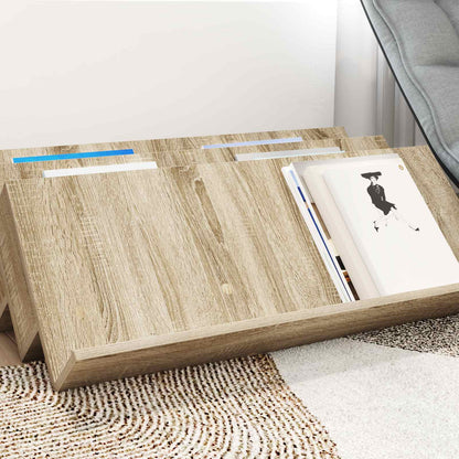 Regál Na Časopisy Sonoma Dub 90 X 53 X 28,5 Cm Kompozitní Dřevo