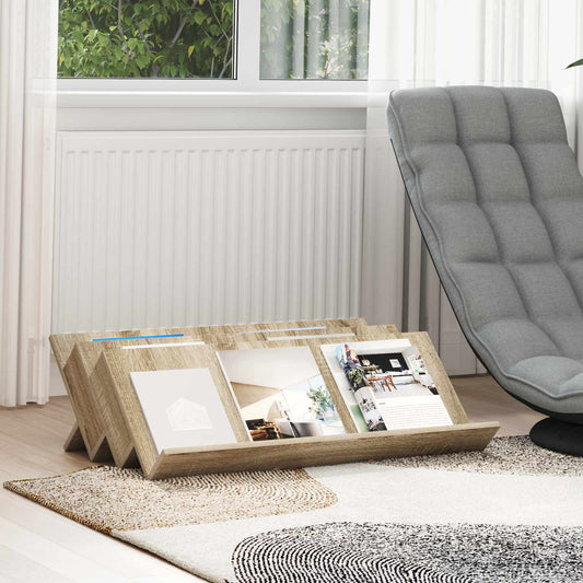 Regál Na Časopisy Sonoma Dub 90 X 53 X 28,5 Cm Kompozitní Dřevo