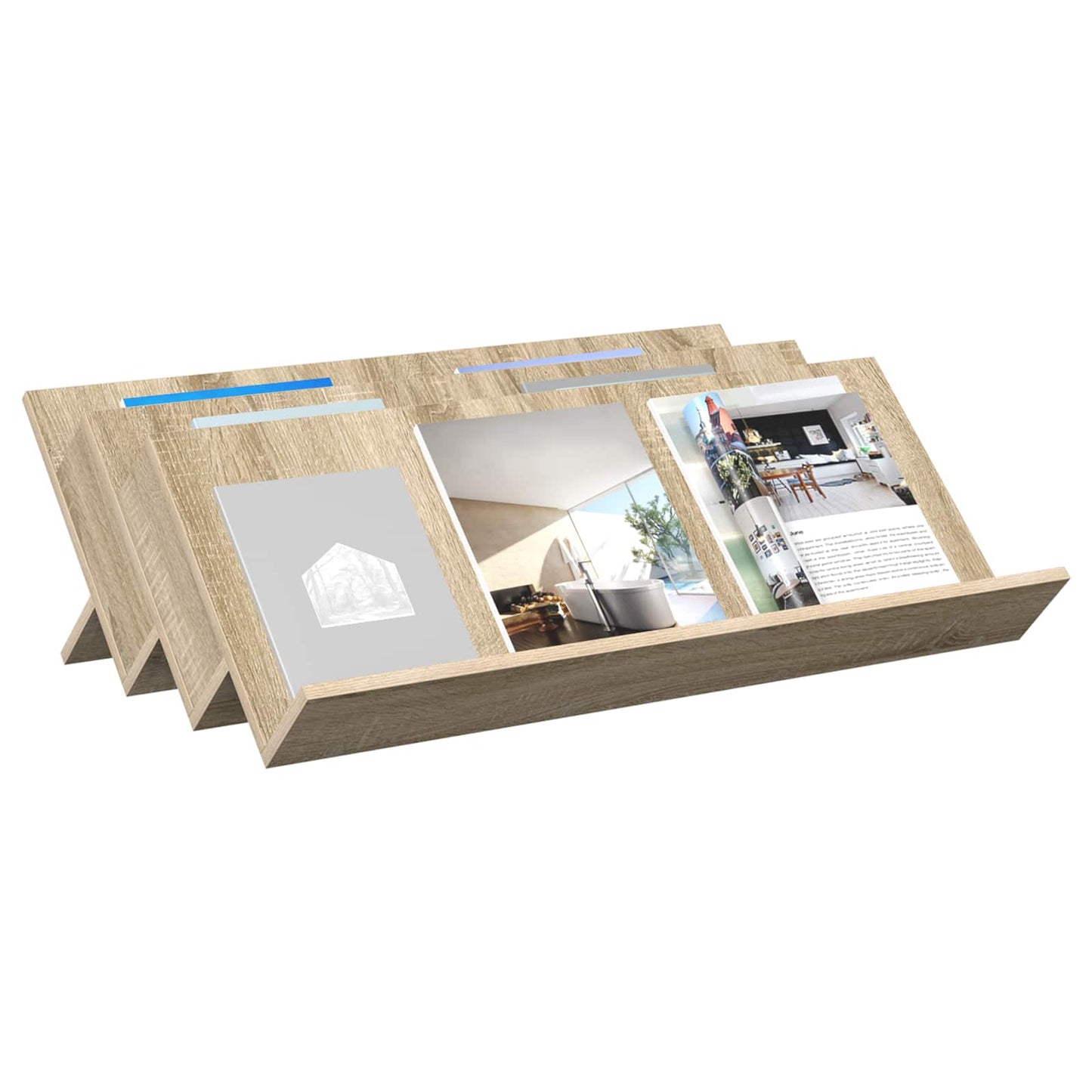 Regál Na Časopisy Sonoma Dub 90 X 53 X 28,5 Cm Kompozitní Dřevo