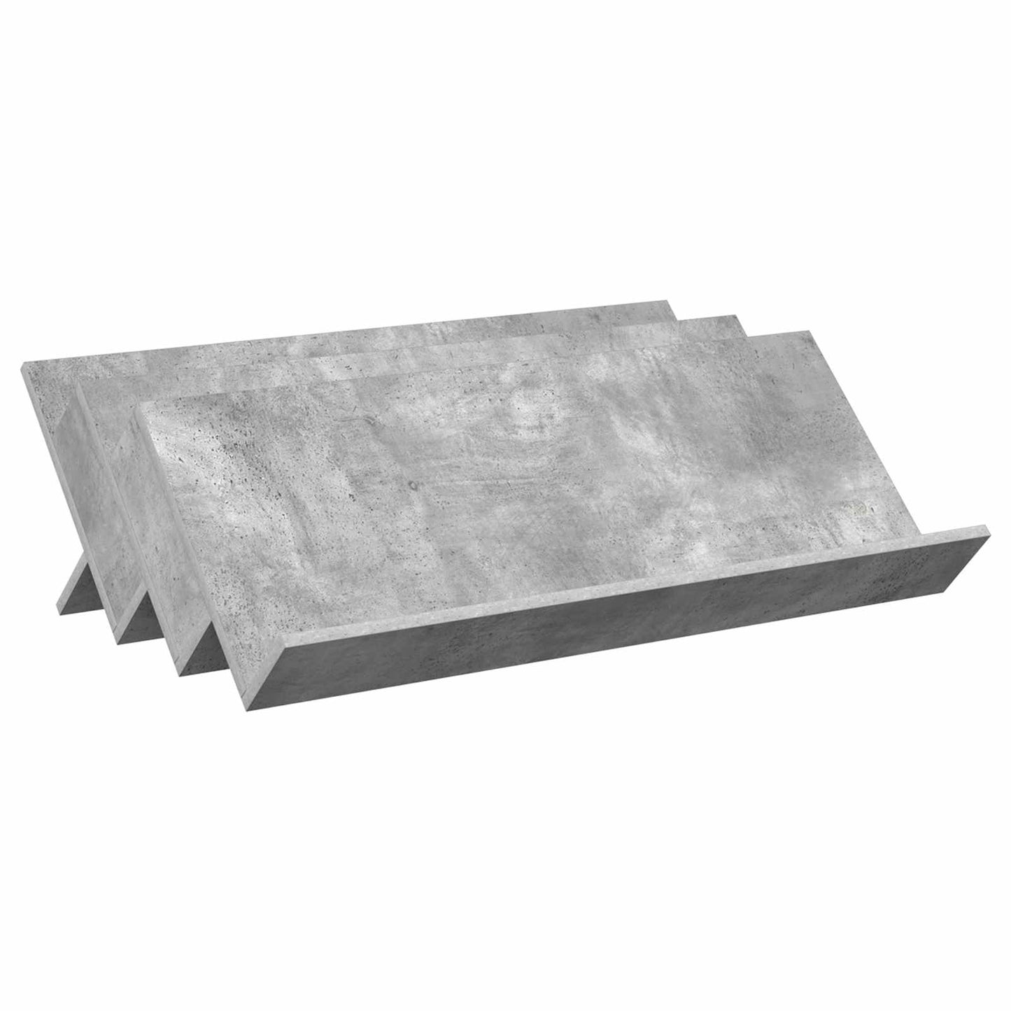 Regál Na Časopisy S Policí Betonově Šedá 90 X 53 X 28,5 Cm