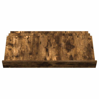Regál Na Časopisy S Policí Kouřový Dub 90 X 53 X 28,5 Cm