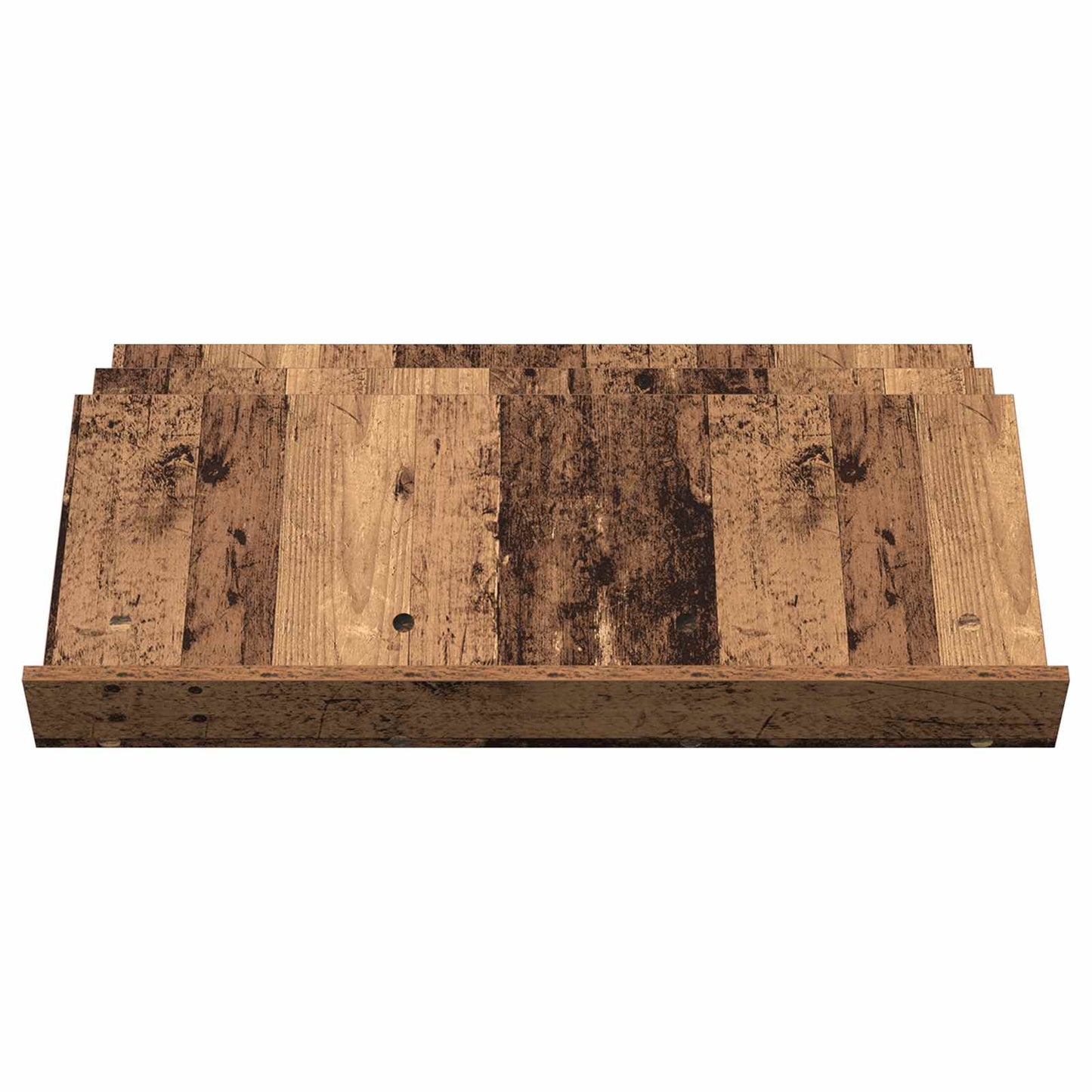 Regál Na Časopisy S Policí Staré Dřevo 90 X 53 X 28,5 Cm