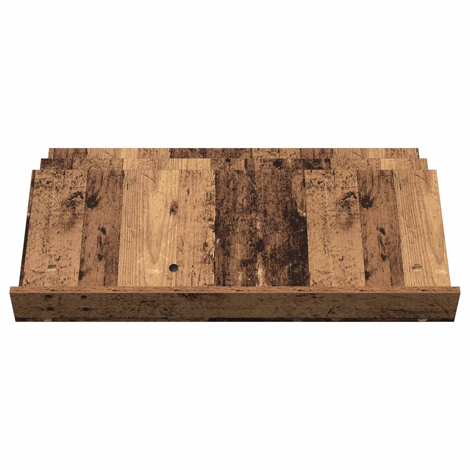 Regál Na Časopisy S Policí Staré Dřevo 90 X 53 X 28,5 Cm