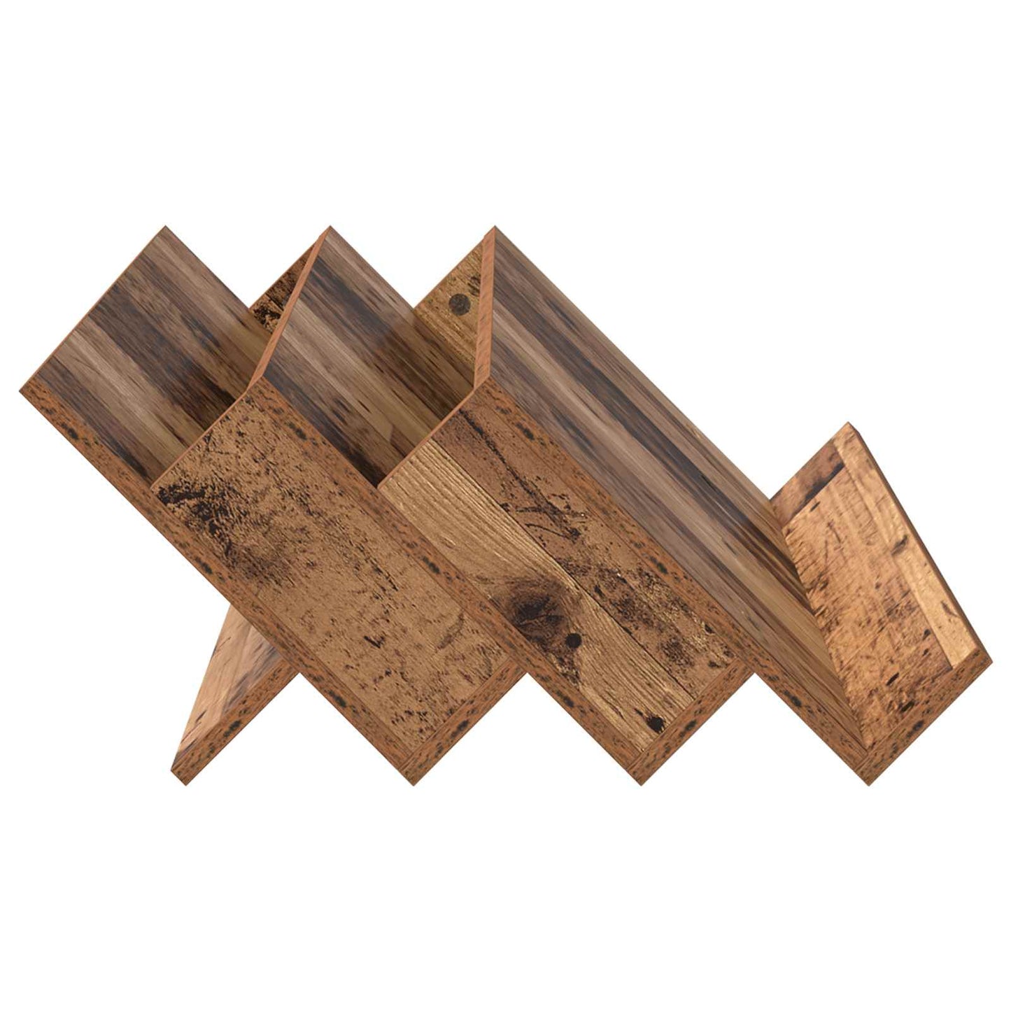 Regál Na Časopisy S Policí Staré Dřevo 90 X 53 X 28,5 Cm