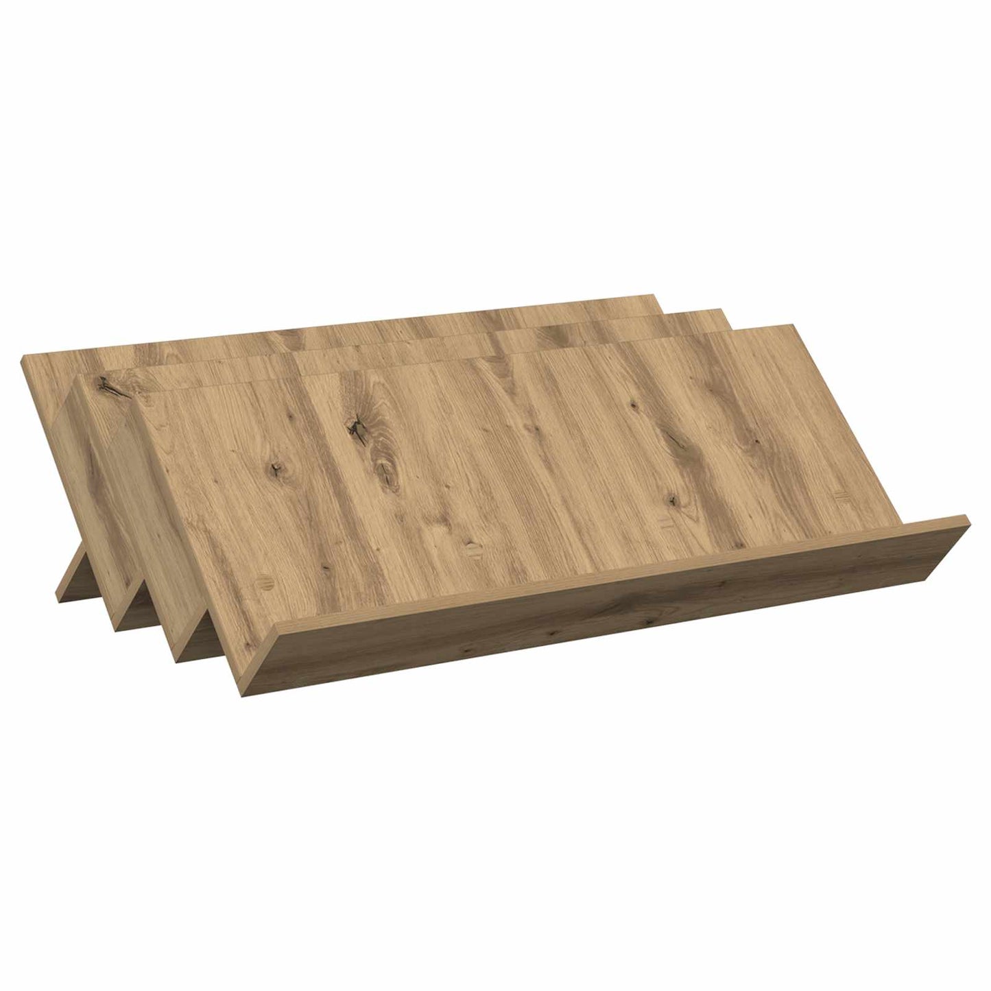 Regál Na Časopisy S Policí Artisanový Dub 90 X 53 X 28,5 Cm