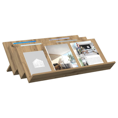 Regál Na Časopisy S Policí Artisanový Dub 90 X 53 X 28,5 Cm