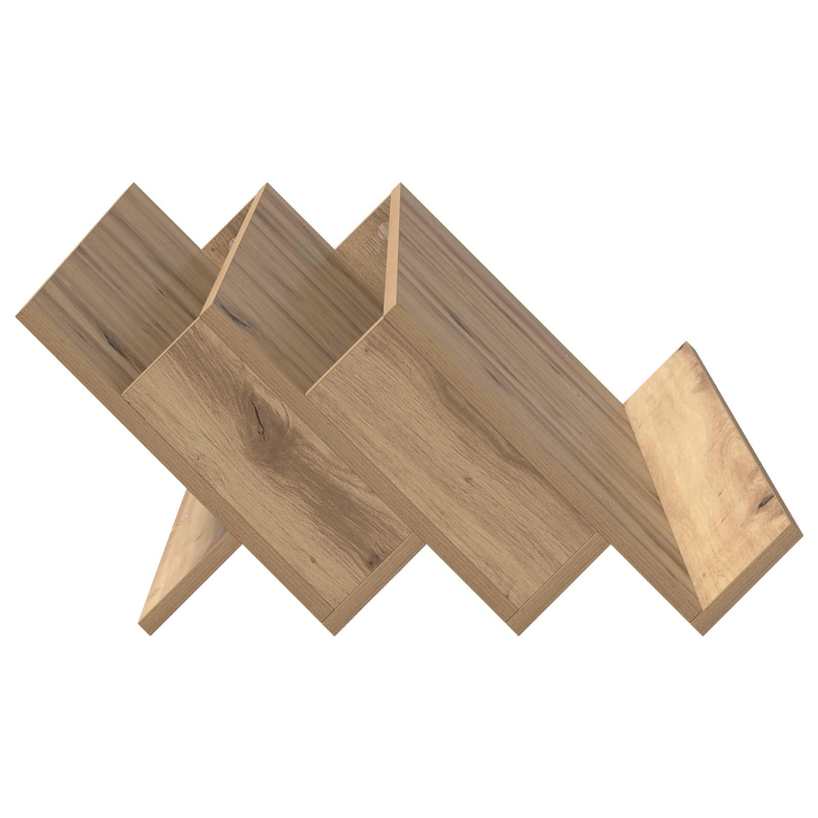 Regál Na Časopisy S Policí Artisanový Dub 90 X 53 X 28,5 Cm