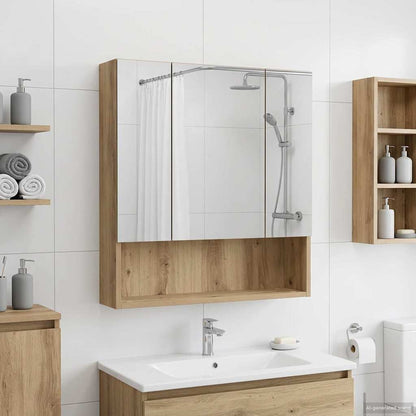 Koupelnová Zrcadlová Skříň Sonoma Dub 60 X 14.5 X 70 Cm
